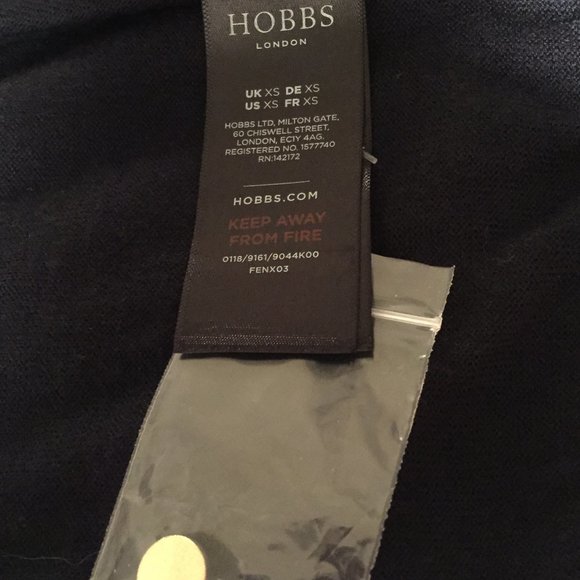 HOBBS Navy and white cardigan with gold buttons - Picture 5 of 8